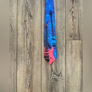 Ralph Marlin “Guitars” Novelty Tie – 1994 Music Instrument Print